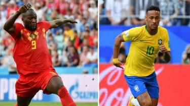 Pasaulio čempionatas: Brazilijos ir Belgijos komandų naujienos, prognozės, lažybų koeficientai ir televizijos kanalas