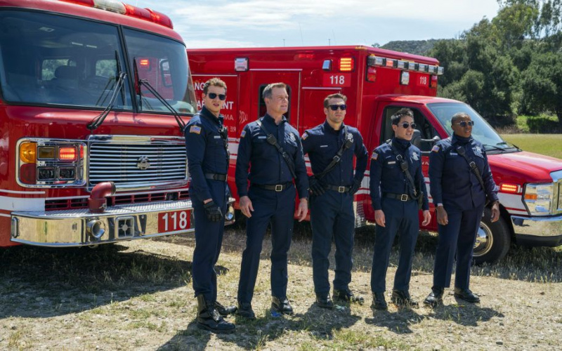 9-1-1 Stagione 4 118 Buck Bobby Eddie Chimney Hen
