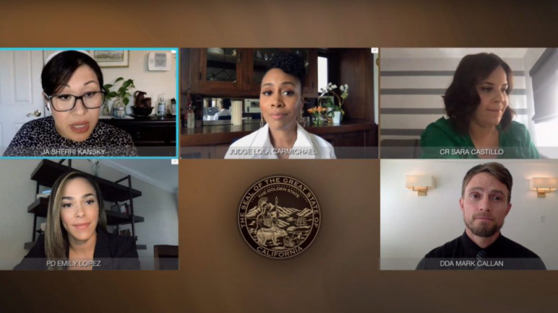 Episódio virtual de 'All Rise' coloca Mark no tribunal de Lola pela primeira vez (VÍDEO)