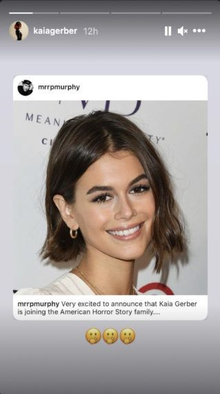Kaia Gerber Instagram Ryan Murphy AHS -kunngjøring