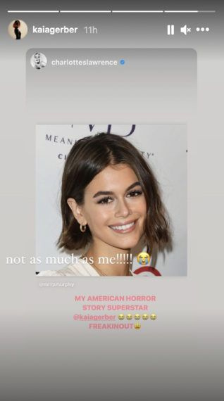 Kaia Gerber reagerer på AHS Casting Instagram