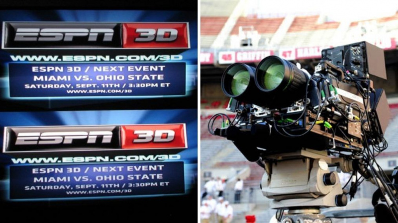 ESPN 3D -logotyp bredvid 3D -kamera