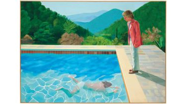 Porträt eines Künstlers (Pool mit zwei Figuren) von David Hockney