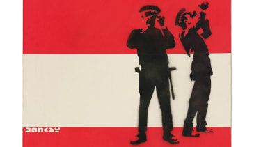 Red & White Police av Banksy