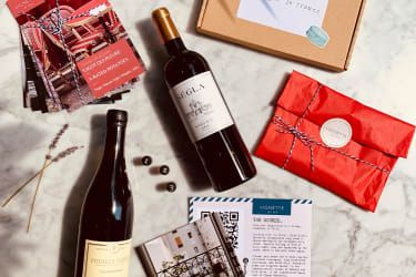 Indhold af Vignette Wine kit på marmorbordplade