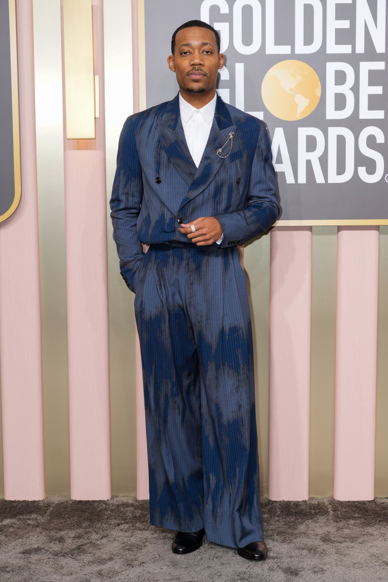   Tyler James Williams participa do 80º Prêmio Anual do Globo de Ouro no The Beverly Hilton em 10 de janeiro de 2023 em Beverly Hills, Califórnia