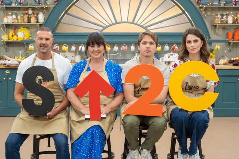   Paddy, Coleen, Joe a Ellie vo filme The Great Celebrity Bake Off
