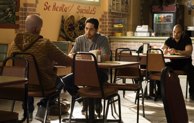 KeiLyn Durrel Jones as Blingy, Max Arciniega as Domingo, Michael Mando as Nacho Varga - Better Call Saul _ Season 4, Episode 8 - Photo Credit: Nicole Wilder/AMC/Sony Pictures Television