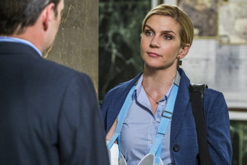 Peter Diseth as DDA Bill Oakley, Rhea Seehorn as Kim Wexler - Better Call Saul _ Season 4, Episode 5 - Photo Credit: Nicole Wilder/AMC/Sony Pictures Television