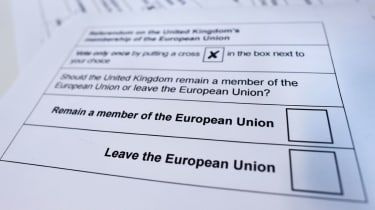 Hlasovací lístok pre referendum o EÚ