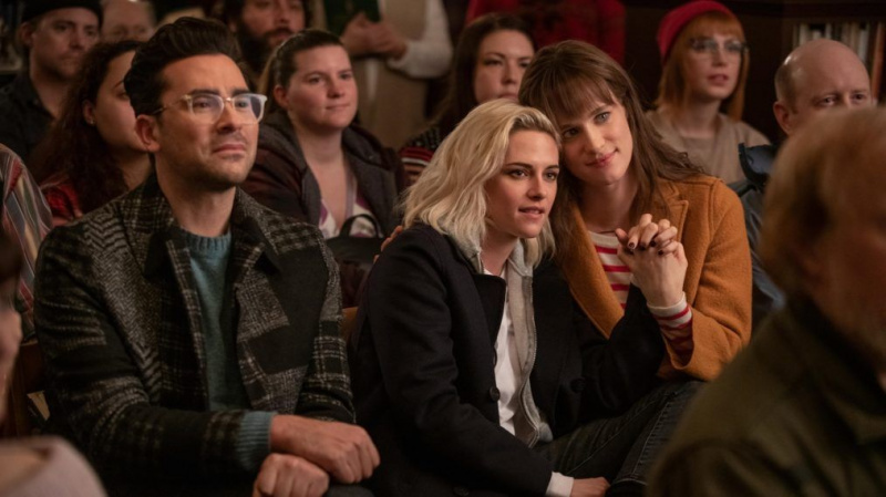 Temporada mais feliz Dan Levy Kristen Stewart Mackenzie Davis