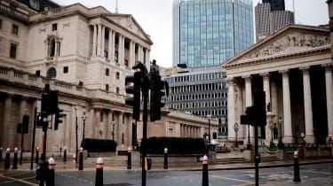 Banca Angliei și Royal Exchange din City of London