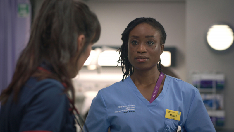   Usko's words upset Ngozi in Casualty.