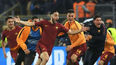 Kostas Manolas gol Roma 3 Barcelona 0 Liga Mistrzów