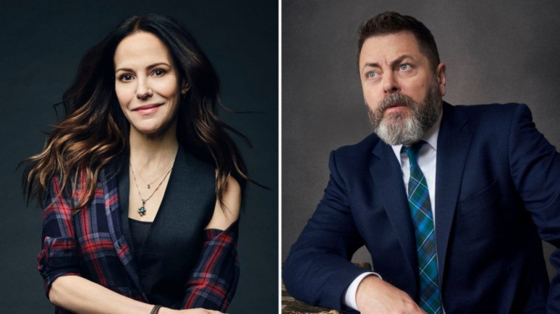 Netflix 'Colin in Black & White' spiller Mary-Louise Parker og Nick Offerman