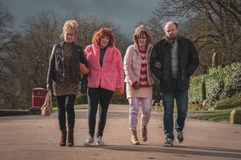   L-R Lorraine Ashbourne, Sophie Willan, Siobhan Finneran e Nicholas Ashbury.