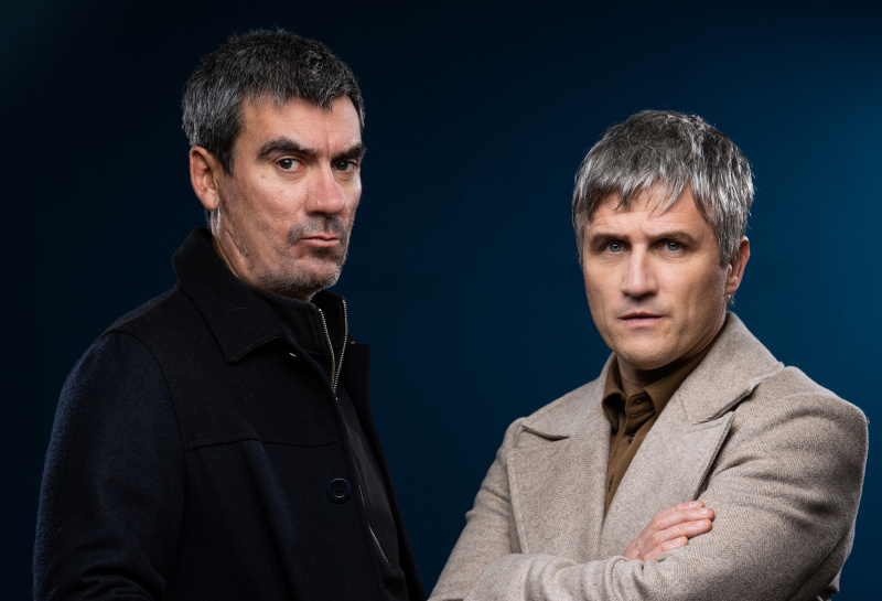   Will Ash Caleb Miliganina ja Jeff Hordley Cain Dinglenä Emmerdalessa