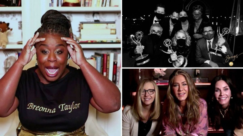 Emmys 2020: dodieties aiz zvaigznēm ar zvaigznēm (FOTOATTĒLI)