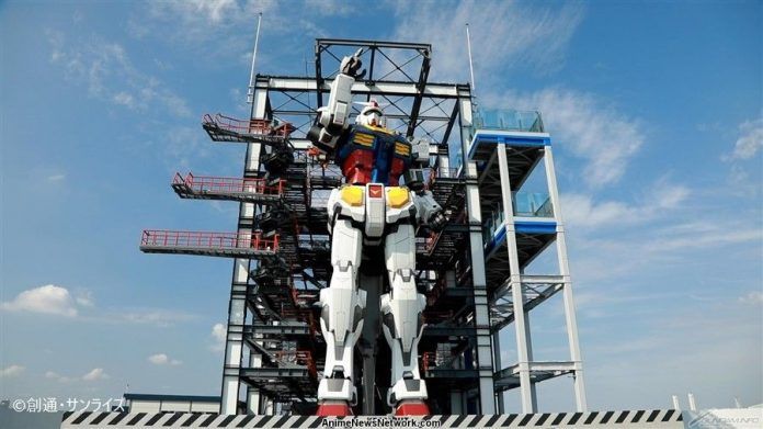 De grote opening van het levensgrote bewegende Gundam-beeld vindt plaats op 19 december