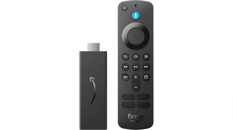   Amazon Fire TV Stick HD na bielom pozadí.