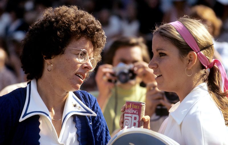 Αντίπαλοι του Wimbledon: Billie Jean King και Chris Evert.