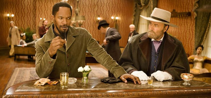 Django Unchainedin pääosissa vierailevat Jamie Foxx ja Franco Nero.