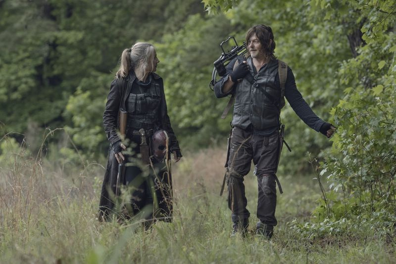 Lynn Collins og Norman Reedus i The Walking Dead