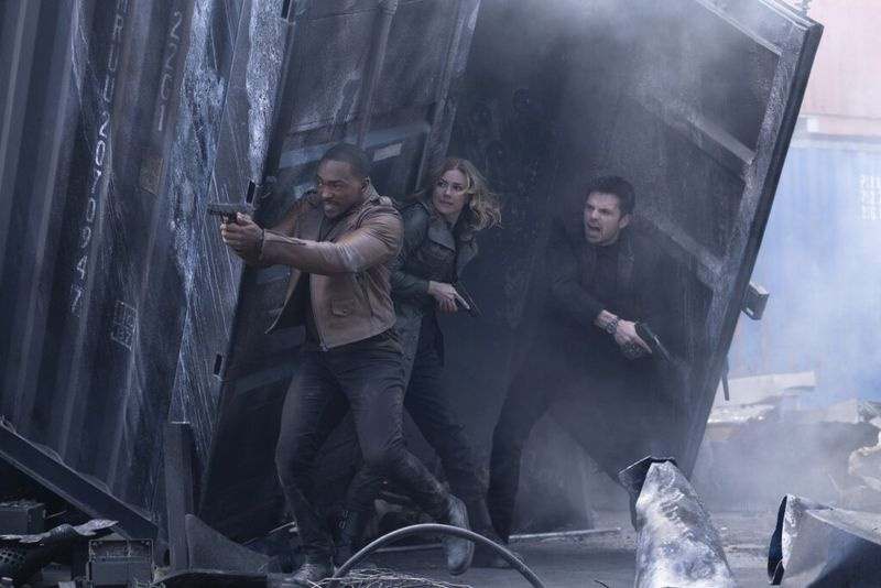 Ο Anthony Mackie, η Emily VanCamp και ο Sebastian Stan στο The Falcon and the Winter Soldier.