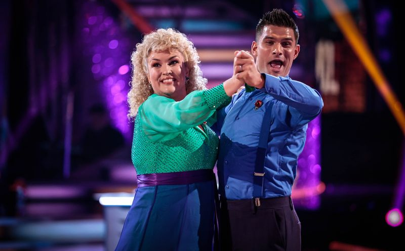 Sara Davies ja Aljaz Skorjanec elokuvassa Strictly Come Dancing