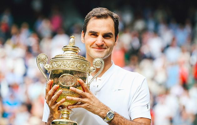 Ο Ρότζερ Φέντερερ κέρδισε το Wimbledon το 2017.