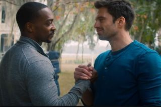 Anthony Mackie und Sebastian Stan in „Der Falke und der Wintersoldat“.