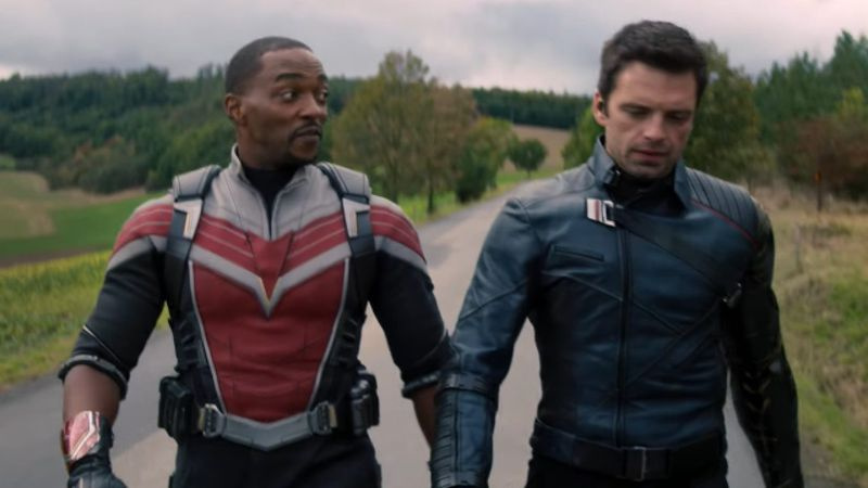 Anthony Mackie und Sebastian Stan in „Der Falke und der Wintersoldat“.