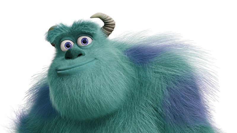Sulley in Monster bei der Arbeit