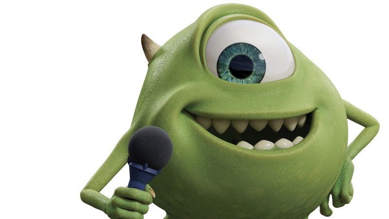 Mike in Monster bei der Arbeit