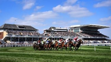 Общ изглед на хиподрума Aintree в Ливърпул, Англия