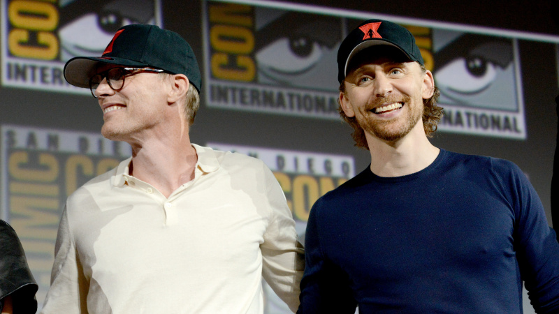  Tom Hiddleston și Paul Bettany la San Diego Comic-Con 2019