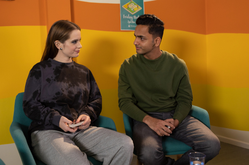   Imran en Justine lijken een echte connectie te hebben gevonden.