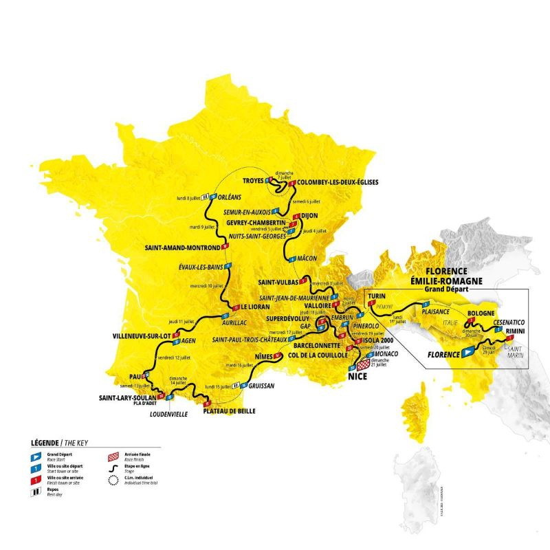   Tour de France 2024 map