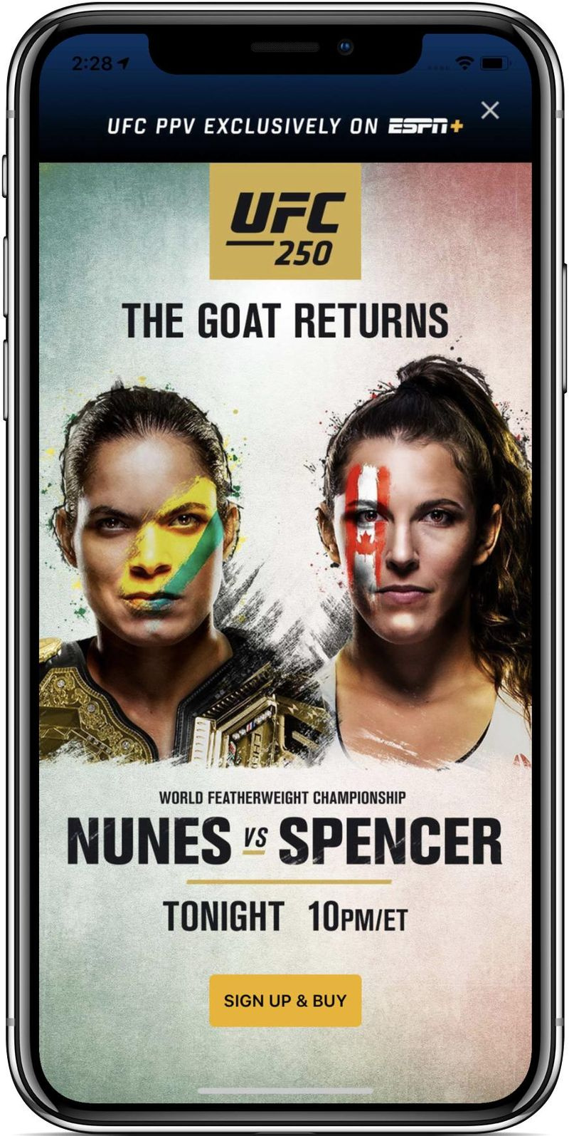 Kako gledati UFC 250 na iPhoneu