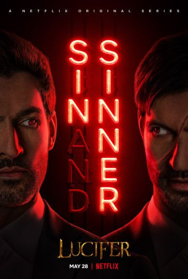 Cartaz da 5ª temporada de Lúcifer, Tom Ellis Michael