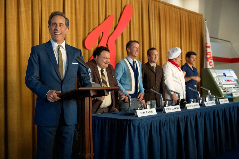 Unfrosted'da Jerry Seinfeld, Adrian Martinez, Jack McBrayer, Thomas Lennon, Bobby Moynihan ve James Marsden