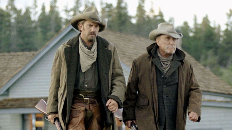 Kevin Costner ja Robert Duvall Open Rangessa