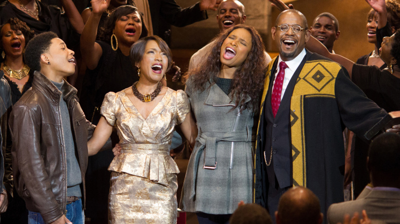   Jacob Latimore, Angela Bassett, Jennifer Hudson și Forest Whitaker în Black Nativity