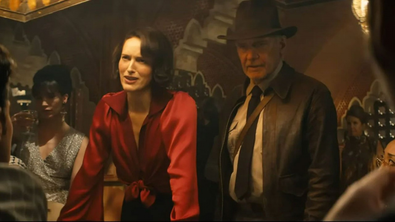   Harrison Ford และ Phoebe Waller-Bridge ใน Indiana Jones 5