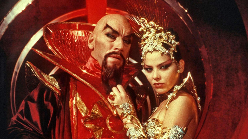   Max Von Sydow y Ornella Muti en Flash Gordon