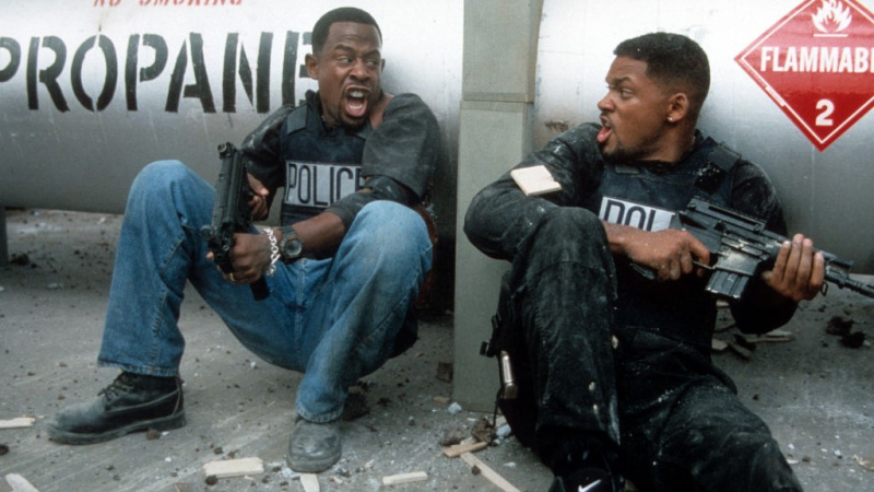   Martin Lawrence y Will Smith como Marcus y Mike en la película Bad Boys