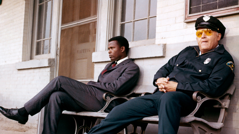   Sidney Poitier a Rod Steiger vo filme In the Heat of the Night