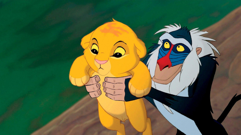   Simba a Rafiki vo filme Leví kráľ