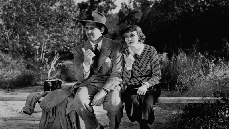   Clark Gable a Claudette Colbert stopujú vo filme Stalo sa jednej noci