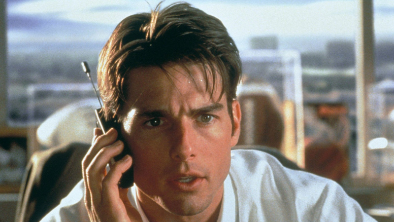   Tom Cruise vo filme Jerry Maguire